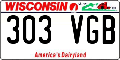 WI license plate 303VGB