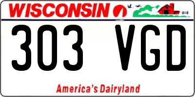 WI license plate 303VGD