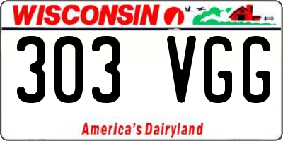 WI license plate 303VGG