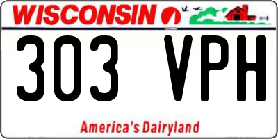 WI license plate 303VPH