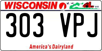 WI license plate 303VPJ
