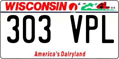 WI license plate 303VPL