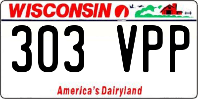WI license plate 303VPP