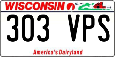 WI license plate 303VPS