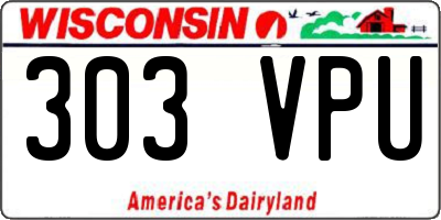 WI license plate 303VPU