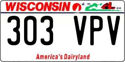 WI license plate 303VPV