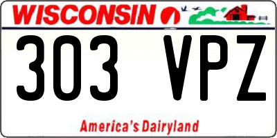 WI license plate 303VPZ