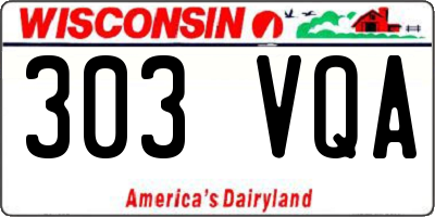 WI license plate 303VQA