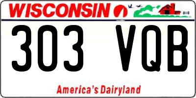 WI license plate 303VQB