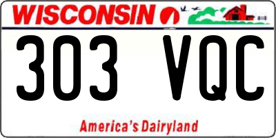 WI license plate 303VQC