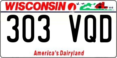 WI license plate 303VQD