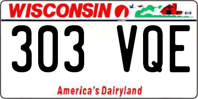 WI license plate 303VQE