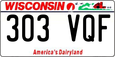 WI license plate 303VQF