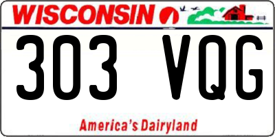 WI license plate 303VQG