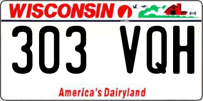 WI license plate 303VQH