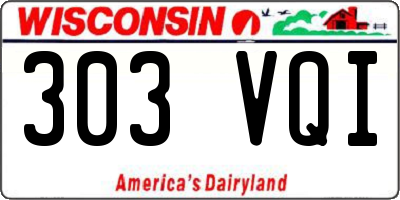 WI license plate 303VQI