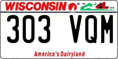 WI license plate 303VQM
