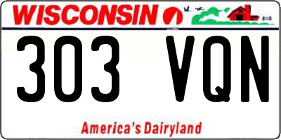 WI license plate 303VQN