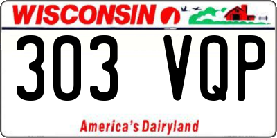 WI license plate 303VQP