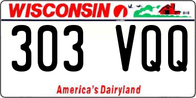 WI license plate 303VQQ