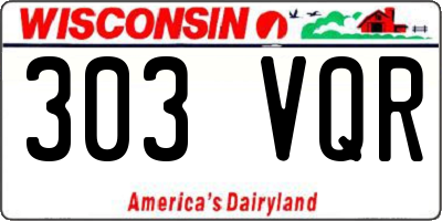 WI license plate 303VQR