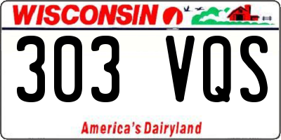 WI license plate 303VQS