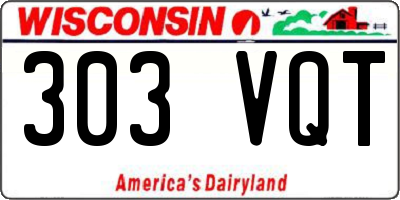 WI license plate 303VQT