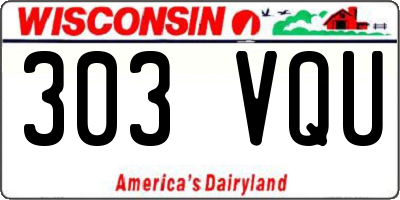 WI license plate 303VQU