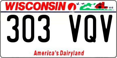 WI license plate 303VQV