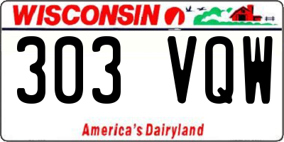 WI license plate 303VQW