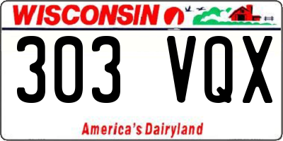 WI license plate 303VQX