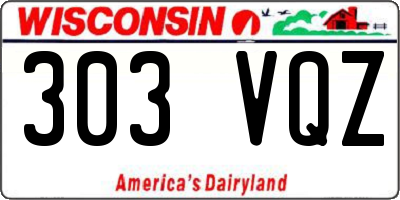 WI license plate 303VQZ