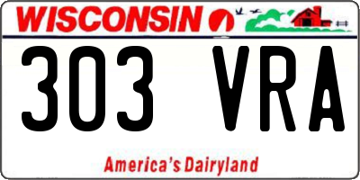 WI license plate 303VRA