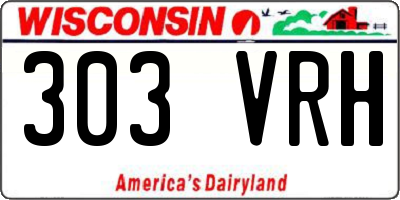 WI license plate 303VRH