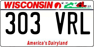 WI license plate 303VRL