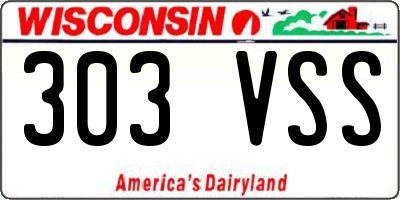 WI license plate 303VSS