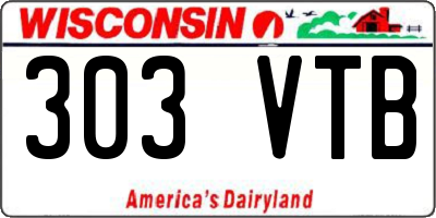 WI license plate 303VTB