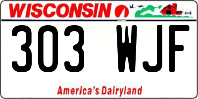 WI license plate 303WJF
