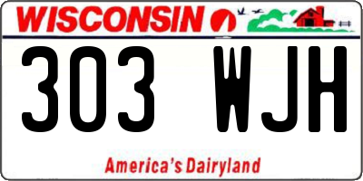 WI license plate 303WJH