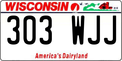 WI license plate 303WJJ