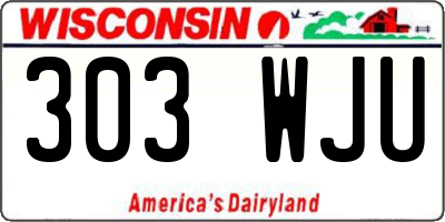 WI license plate 303WJU