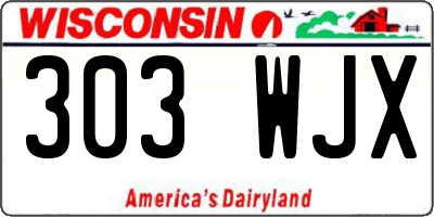 WI license plate 303WJX