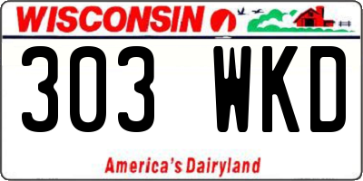 WI license plate 303WKD