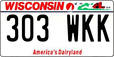 WI license plate 303WKK