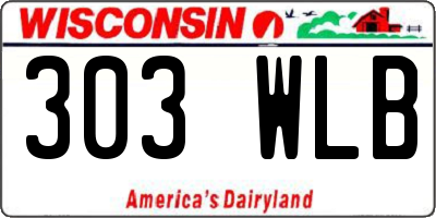WI license plate 303WLB