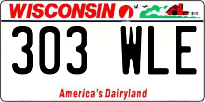 WI license plate 303WLE