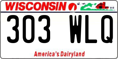 WI license plate 303WLQ