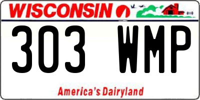 WI license plate 303WMP