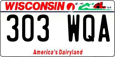 WI license plate 303WQA