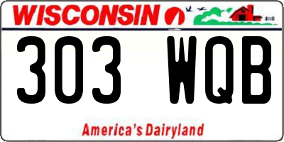 WI license plate 303WQB
